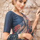 Trendy Saree Silk Blue Print Saree