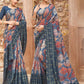 Trendy Saree Silk Blue Print Saree
