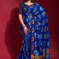 Trendy Saree Silk Blue Foil Print Saree