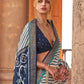 Trendy Saree Silk Blue Patola Print Saree