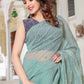 Classic Net Blue Sequins Saree