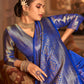 Classic Kanjivaram Silk Blue Zari Saree