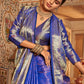 Classic Kanjivaram Silk Blue Zari Saree