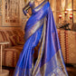 Classic Kanjivaram Silk Blue Zari Saree
