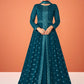 Salwar Suit Georgette Blue Embroidered Salwar Kameez