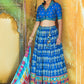 Lehenga Choli Viscose Blue Digital Print Lehenga Choli