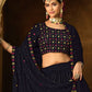 Lehenga Choli Georgette Blue Embroidered Lehenga Choli