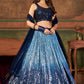Readymade Lehenga Choli Pure Georgette Blue Embroidered Lehenga Choli