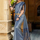 Classic Silk Blue Fancy Work Saree