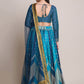 Lehenga Choli Silk Blue Woven Lehenga Choli