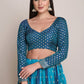 Lehenga Choli Silk Blue Woven Lehenga Choli