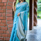 Classic Silk Blue Woven Saree