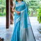 Classic Silk Blue Woven Saree