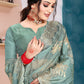 Classic Organza Silk Blue Diamond Saree