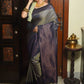 Trendy Saree Silk Blue Woven Saree