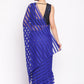 Trendy Saree Net Blue Strips Print Saree