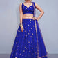 Lehenga Choli Tafeta Silk Blue Embroidered Lehenga Choli