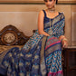 Contemporary Patola Silk Blue Weaving Saree