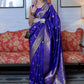 Classic Handloom Silk Blue Weaving Saree