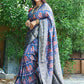 Classic Patola Silk Blue Weaving Saree