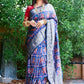 Classic Patola Silk Blue Weaving Saree