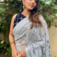 Classic Georgette Blue Embroidered Saree