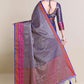 Classic Art Silk Uppada Silk Blue Zari Saree