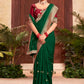 Casual Silk Green Embroidered Saree