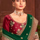 Casual Silk Green Embroidered Saree