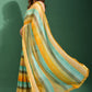 Designer Chiffon Yellow Embroidered Saree