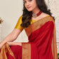 Classic Chinon Silk Red Patch Border Saree