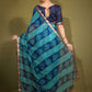 Trendy Saree Georgette Blue Patch Border Saree