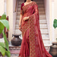 Contemporary Georgette Pink Patch Border Saree