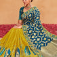 Trendy Saree Silk Mustard Teal Patch Border Saree