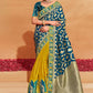 Trendy Saree Silk Mustard Teal Patch Border Saree