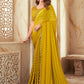 Classic Silk Mustard Embroidered Saree