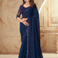 Contemporary Silk Blue Embroidered Saree