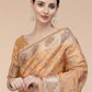 Casual Organza Orange Patch Border Saree