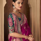 Classic Pure Dola Hot Pink Patch Border Saree