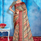Trendy Saree Tussar Silk Multi Colour Patch Border Saree