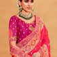 Classic Silk Pink Patch Border Saree