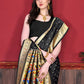 Contemporary Silk Black Patch Border Saree