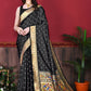 Contemporary Silk Black Patch Border Saree