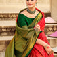 Contemporary Silk Orange Patch Border Saree