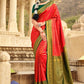 Contemporary Silk Orange Patch Border Saree