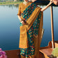 Traditional Saree Silk Teal Digital Print Saree