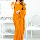 Trendy Saree Georgette Silk Orange Patch Border Saree