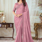Trendy Saree Silk Pink Embroidered Saree