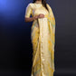 Trendy Saree Georgette Yellow Jacquard Work Saree