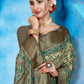 Trendy Saree Tussar Silk Sea Green Patch Border Saree